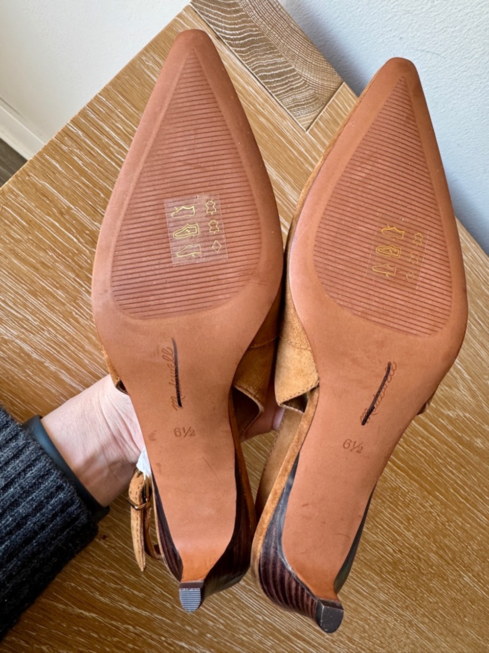 NWOB! MADEWELL Women’s The Emilie Slingback Pump in Russet Suede, Size 6.5 - Picture 6 of 16